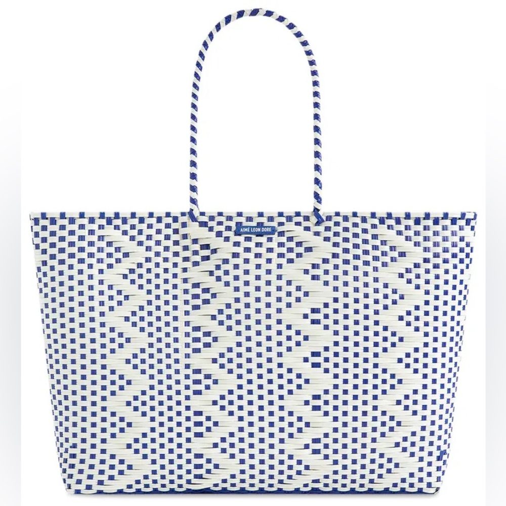 Aimé Leon Dore Paralía Woven Tote Bag 'Navy New